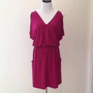 NWT Josh Brody Fuschia Pink Cold Shoulder Dress XS